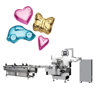 PLC et écran tactile contrôlé remplissage machine d'emballage de feuille en forme de cœur pour le chocolat